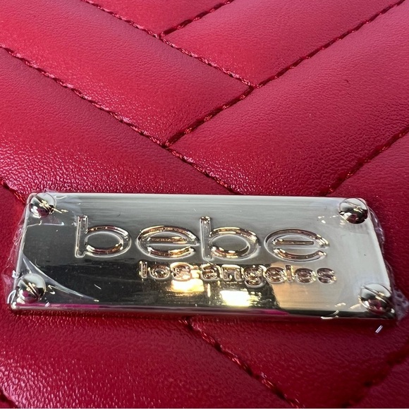 Bebe Sophia Quilted Small Cherry Red Crossbody Bag | NEW/NWT!!♥️♥️ - Picture 3 of 16